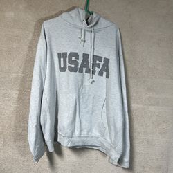 Vintage Made In USA USAFA Air Force Academy Hoodie Mens XL Grey Oversized BOXY FIT