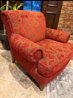 Red lounge chair