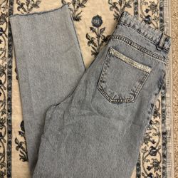 Light Blue Jeans with Rhinestone Pocket 0 (34)