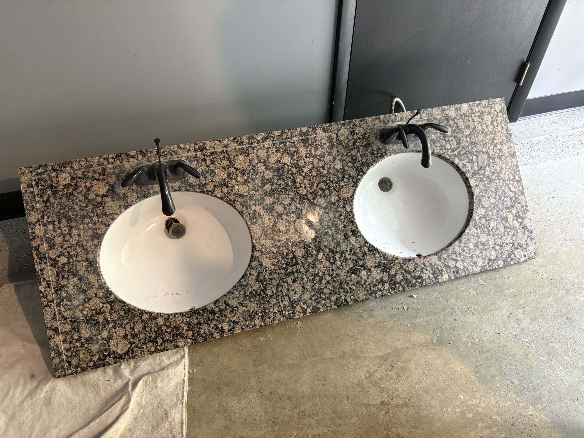 Dual Bathroom Sink Granite Top