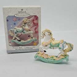 Vintage Hallmark Keepsake Ornament Precious Baby Christmas pony horse

Precious baby - Commemorative - World of wishes
Artist - Joyce Lyle
Handcrafted
