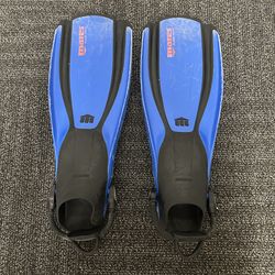 Mares Plana Avanti Snorkel Fins Scuba Diving Blue Black Adult Regular Adjustable