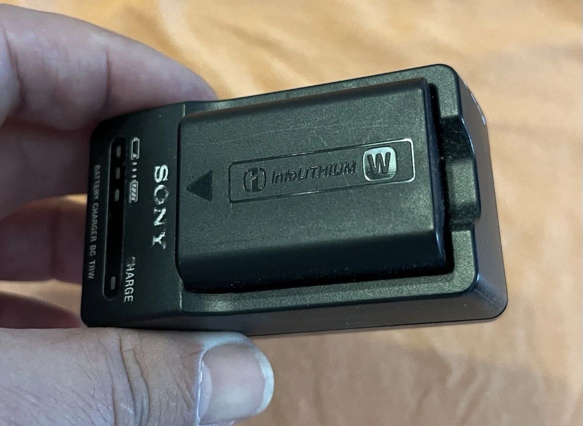 Sony BC-TRW W Series Battery Charger & Battery
