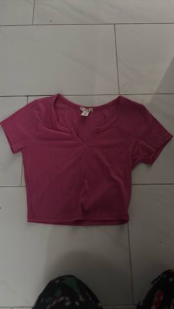 Hot pink crop top
