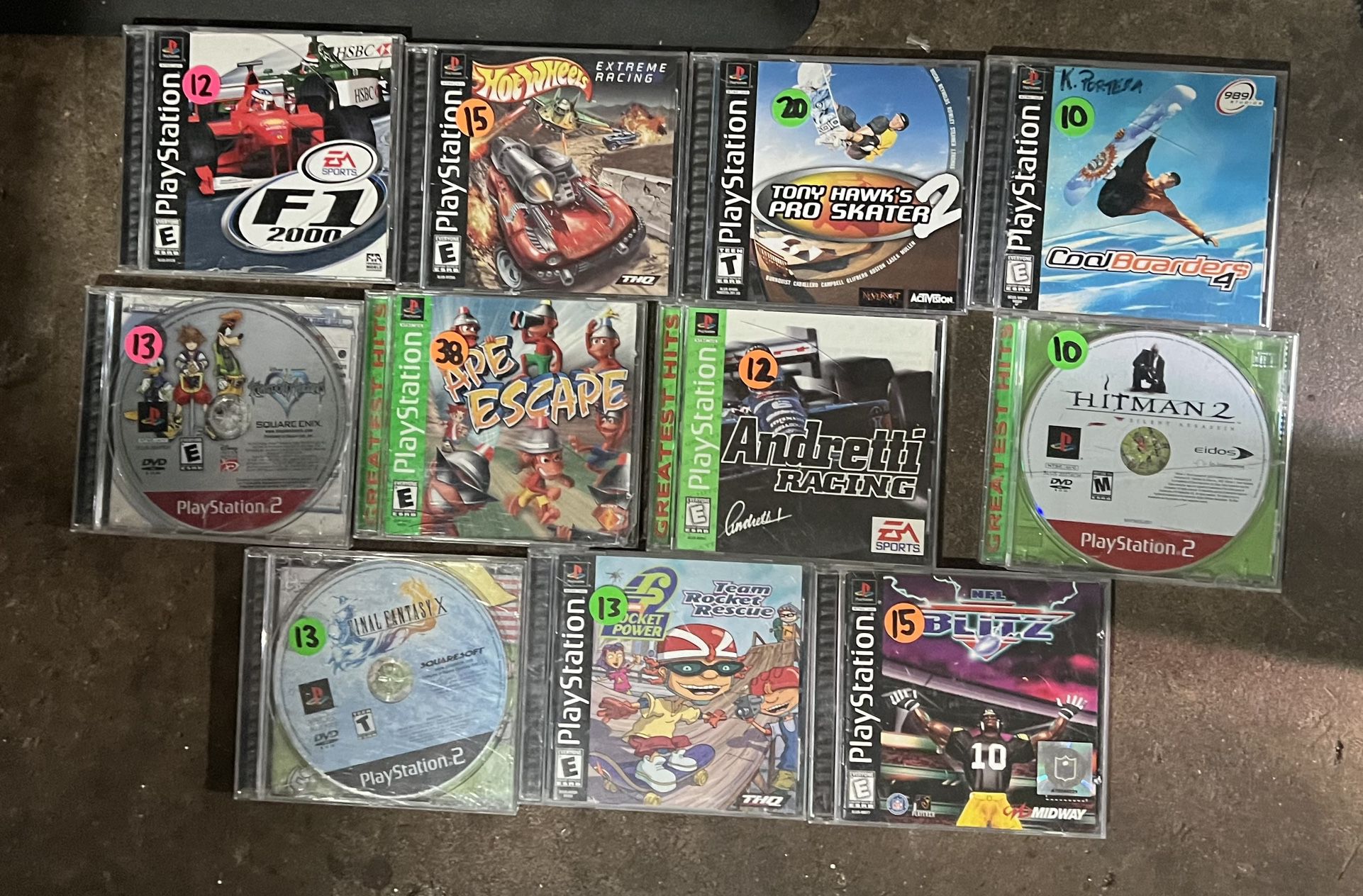 Ps1 And Ps2 Games Each Priced