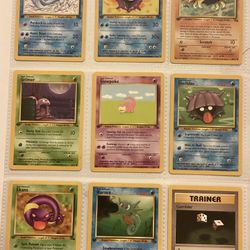 Binder Collection of 117 Old School Pokemon Cards Including 9 1st Editions (See Kabuto)