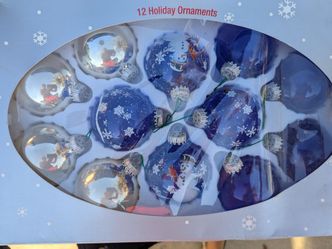 Set of 12 Glass ornaments