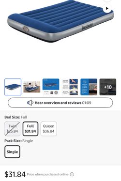 Bestway® Tritech Air Mattress Full 12" with Built-in AC Pump