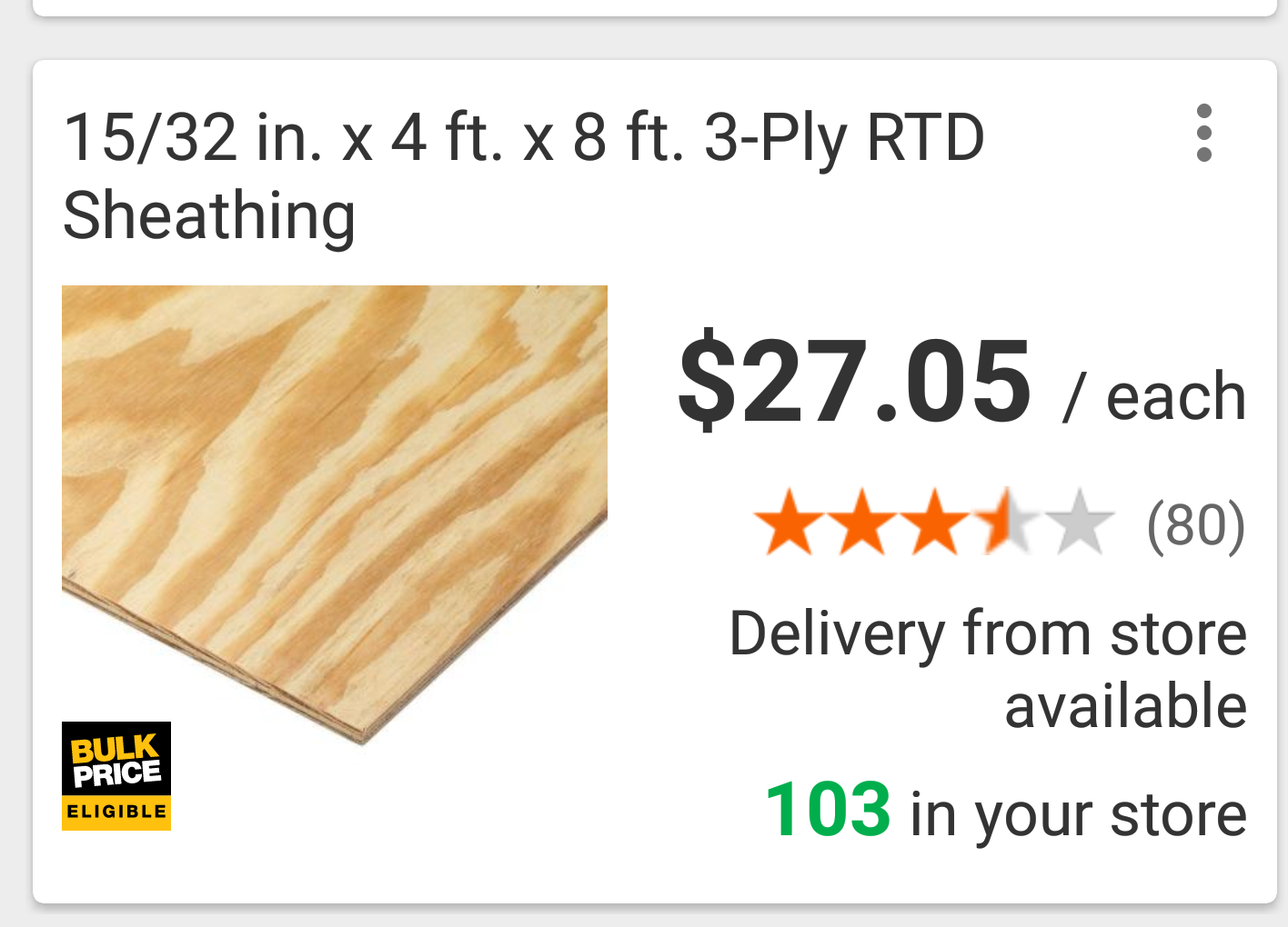 Cdx plywood 1/2 inch 4x8. 20 each firm. for Sale in North Fort Myers