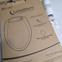 LumaWarm Heated Toilet Seat with Night Light Three Temperature Settings, Gentle Close Lid