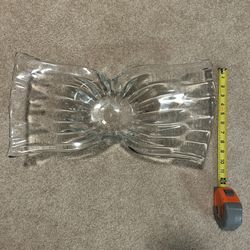  Heavy Chrystal Art Glass Centerpiece 