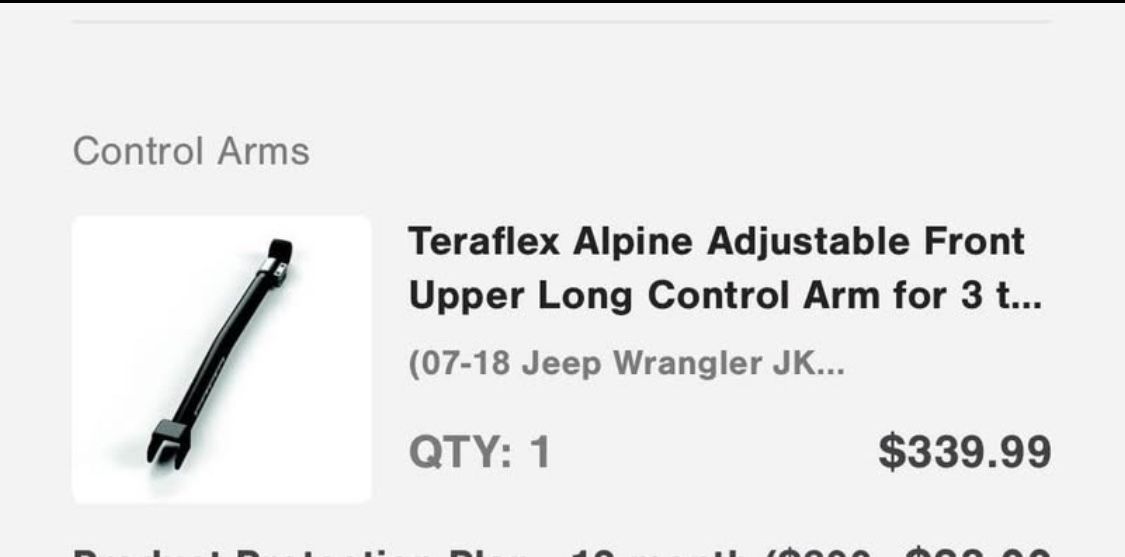 Teraflex Alpine Upper Control Arms