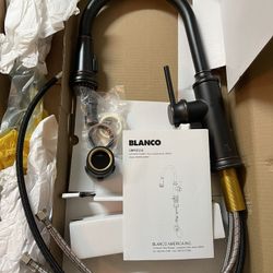 New BLANCO, Oil-Rubbed Bronze EMPRESSA High Arc Pull-Down Dual Spray Kitchen Faucet & Soap Dispenser