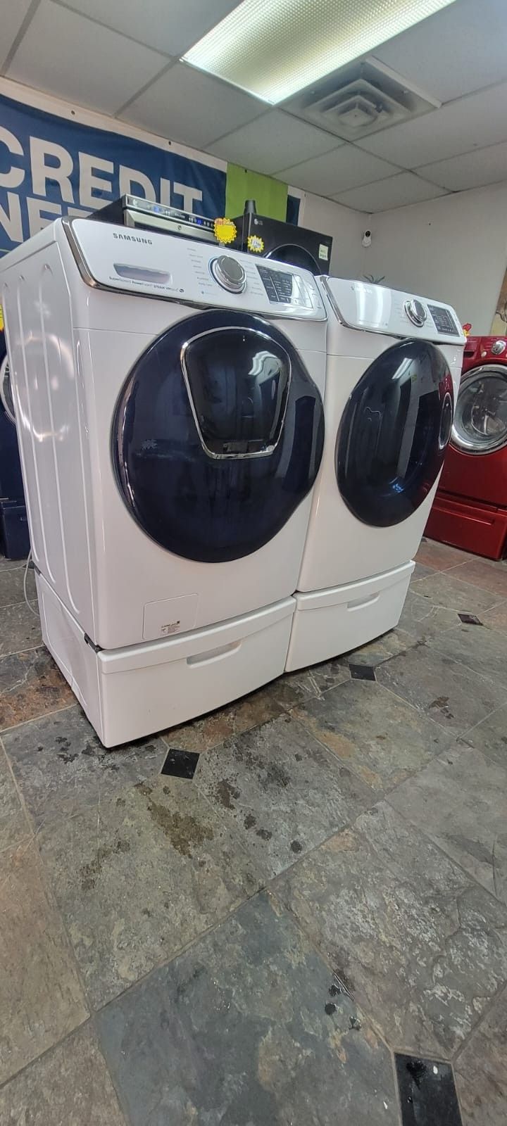 👌💯SAMSUNG SET STEAM WASHER AND ELECTRIC DRYER LARGE