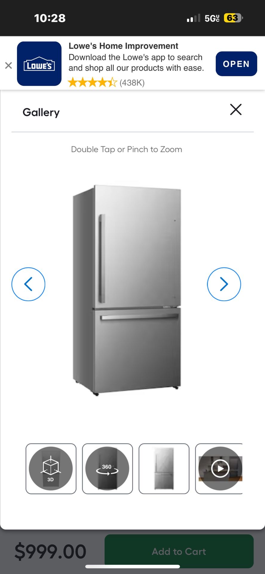 Gray Refrigerator
