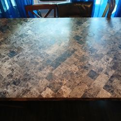 Kitchen Granite Table With 4 Chairs & 2 That Don't Match