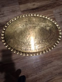 An extra large Indian tray (Brass)