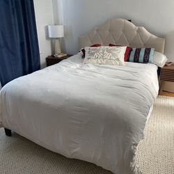 Queen Bed Set (frame, Box spring, Headboard)