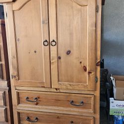 Solid Wood Bedroom Armoire 
