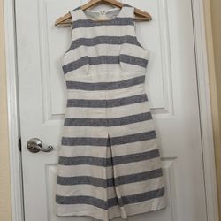 J. Crew Dress Pleated Sheath Midi Dress-Size 4p