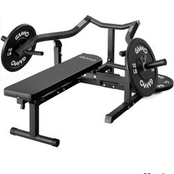 GMWD Chest Press Machine, Bench Press Machine with Independent Converging Arms, Adjustable Flat Incline Bench for Chest, AB Workouts, Shoulder Home Gy