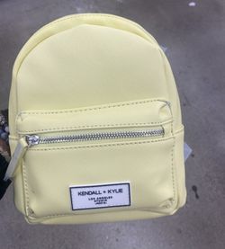 Kendall & Kylie soft yellow mini back pack