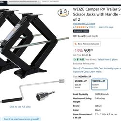 Weize Stabilizing 9000lbs Jacks