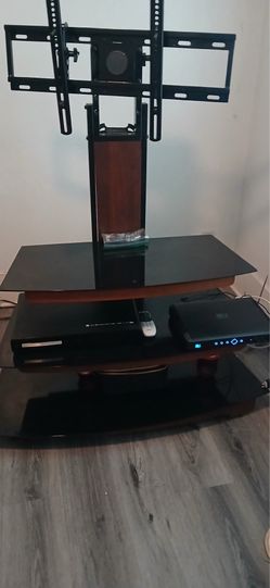 Entertainment center glass tv stand