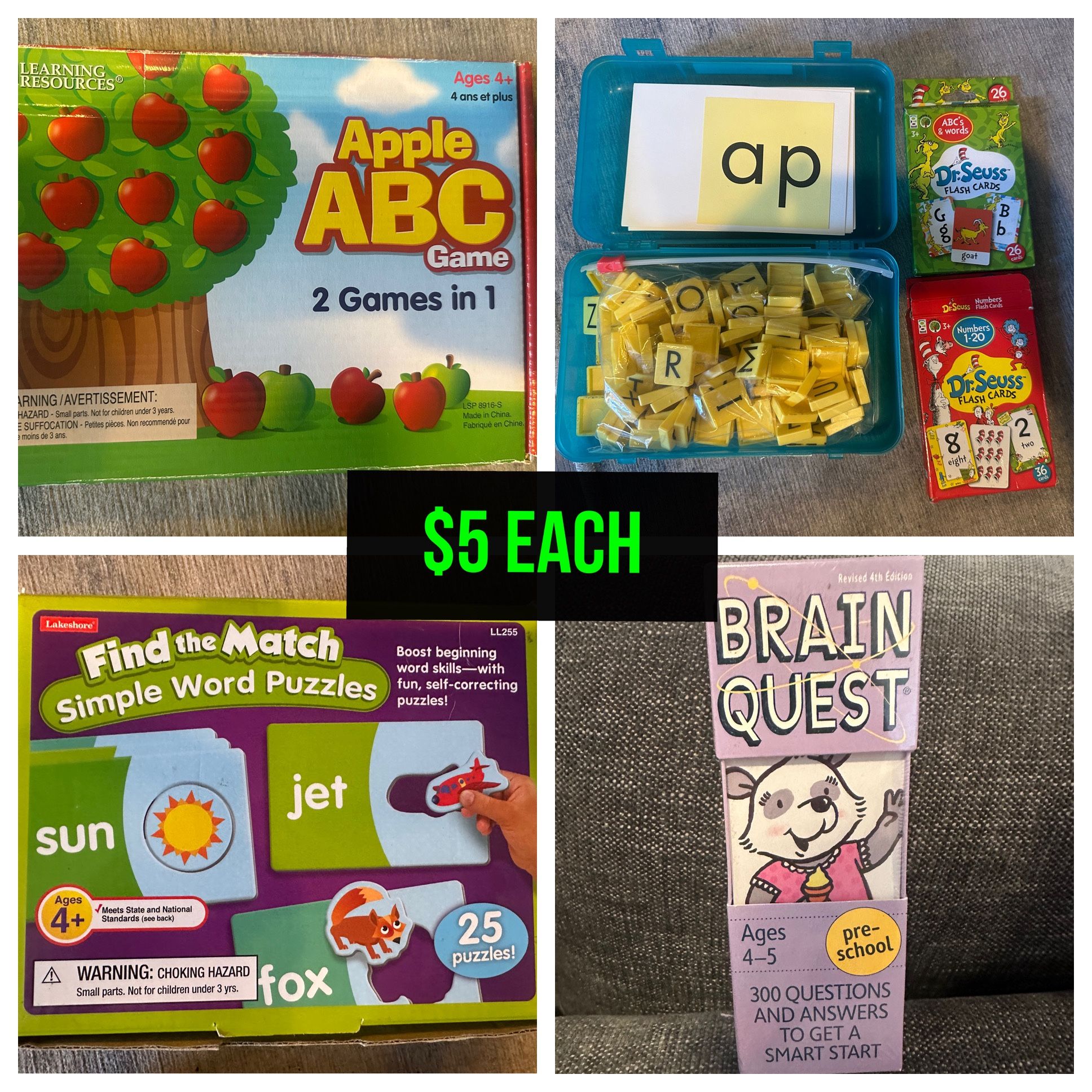 Puzzles/Game For PreK/K/1