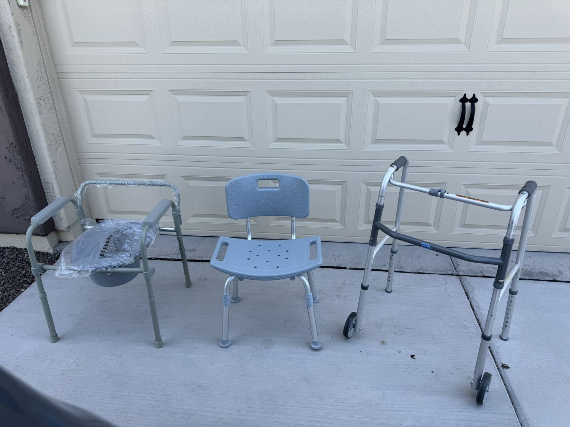Shower Chair, Commode & Walker