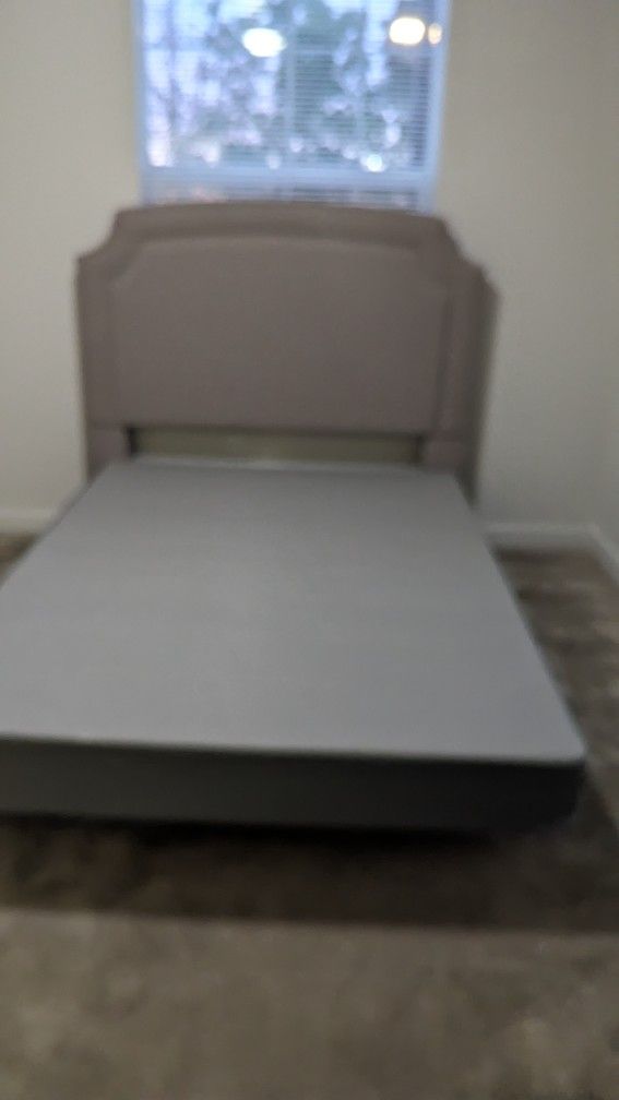 Queen Headboard, Frame, Box Spring