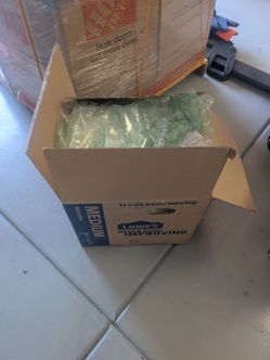 Box of bubble wrap and air pockets for moving/shipping