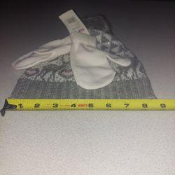 CHILDS 2T-5T HAT AND GLOVE SET BY CHEROKEE NEW WITH TAG