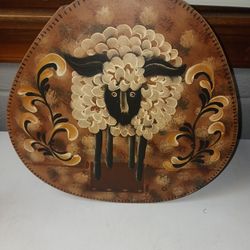 Handpainted Primitive Sheep Box