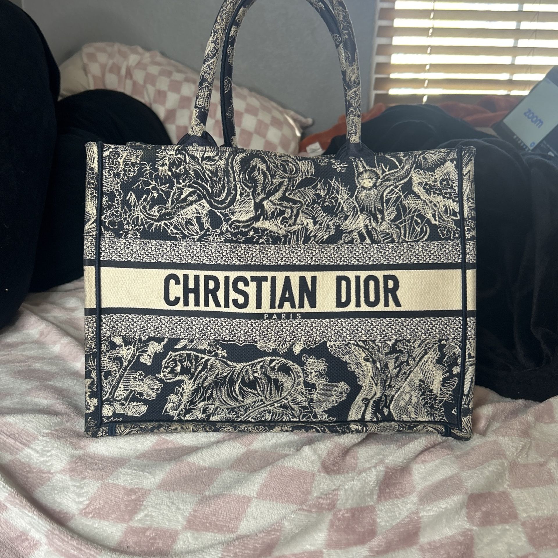 Christian Dior Embroidered Tote Bag