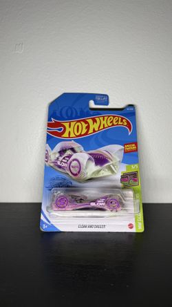 2021 Hot Wheels #42 HW Glow Racers 3/5 Cloak And Dagger Clear & Pink Glow In The Dark Car