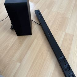 LG soundbar with active subwoofer
