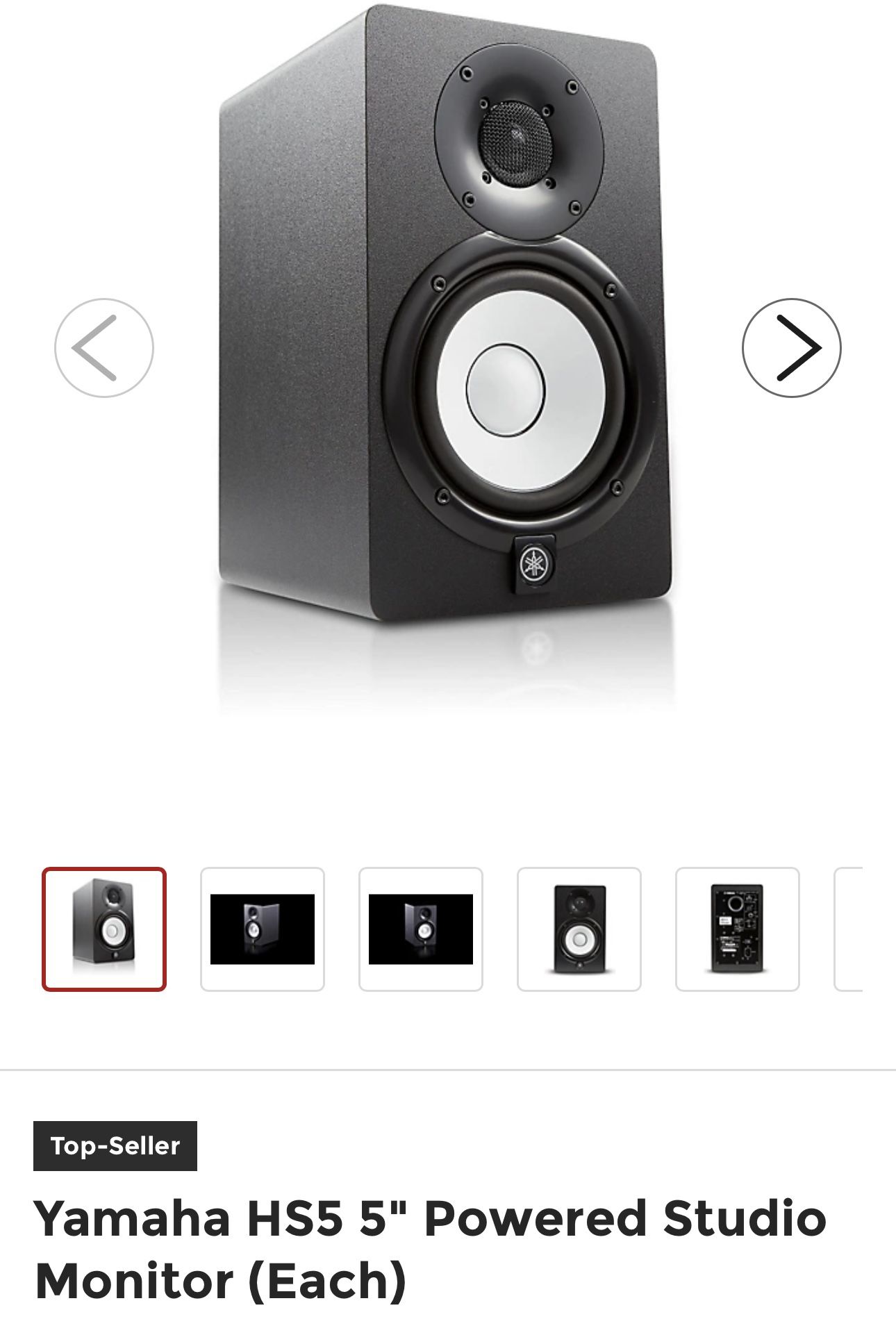 Yamaha HS5 5 Powered Studio Monitor (Pair) for Sale in Boston, MA - OfferUp