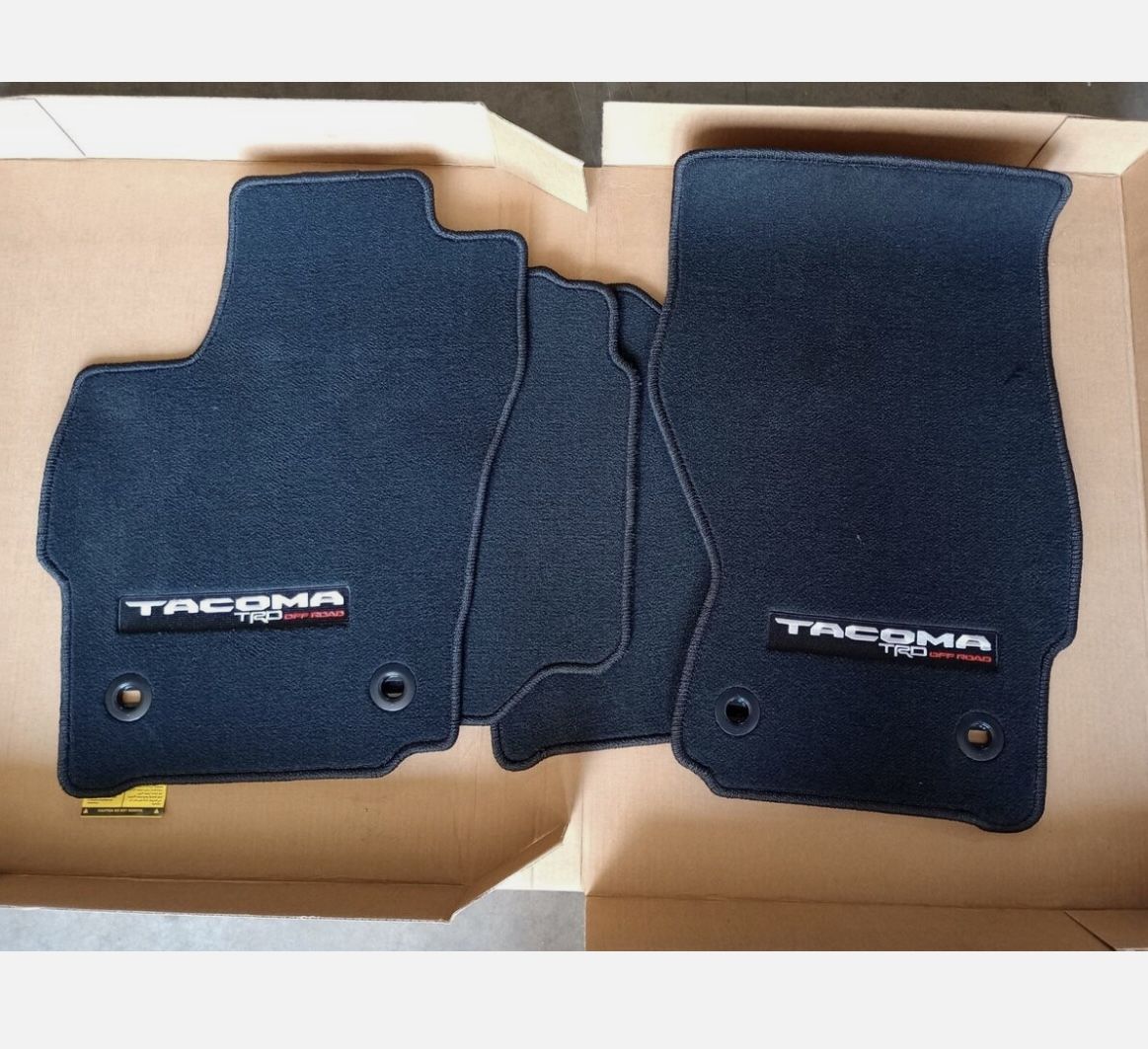 Toyota Tacoma 2024, Off Road, Black Carpet Floor Mats, OEM