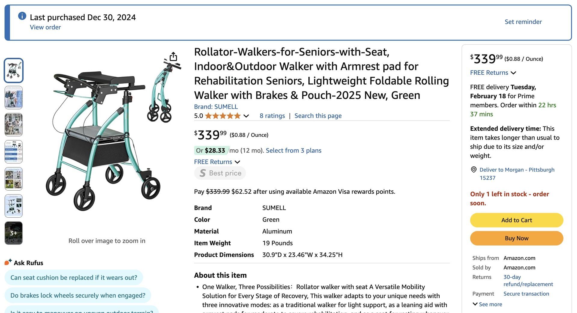 BRAND NEW Folding Adult Walker