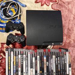 PS3 + 28 Games + Controllers 