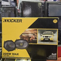 Kicker CS Series 6" x 8" Coaxial Car Speakers 