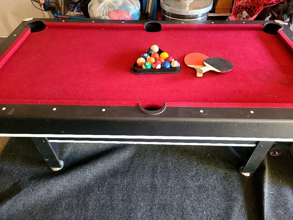 Pool Table With Ping Pong Attachment