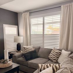 Custom Built Real Wood Interior Plantation Shutters - Premium Basswood Window Shades & Coverings - Professional Local Measuring & Mounting