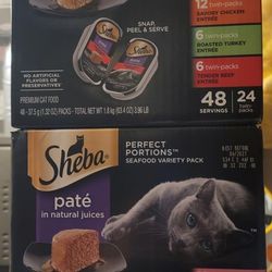 Sheba Cat Food Pate 24 Servings $22 Per Box Cash Only Hercules CA Pickup Only.