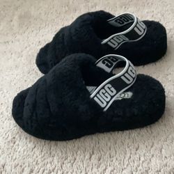UGG Fluff Yeah Slide Sandals Black Women’s s Sandal Slingback