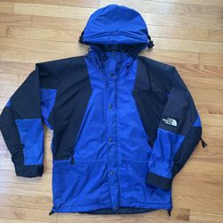 Men Medium - Vintage The North Face Kichatna Blue Anorak Goretex Waterproof Jacket Coat 