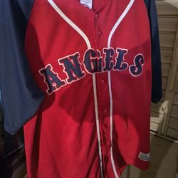 LA Anaheim Angels MLB Dynasty Series Full Button Sewn Baseball Jersey