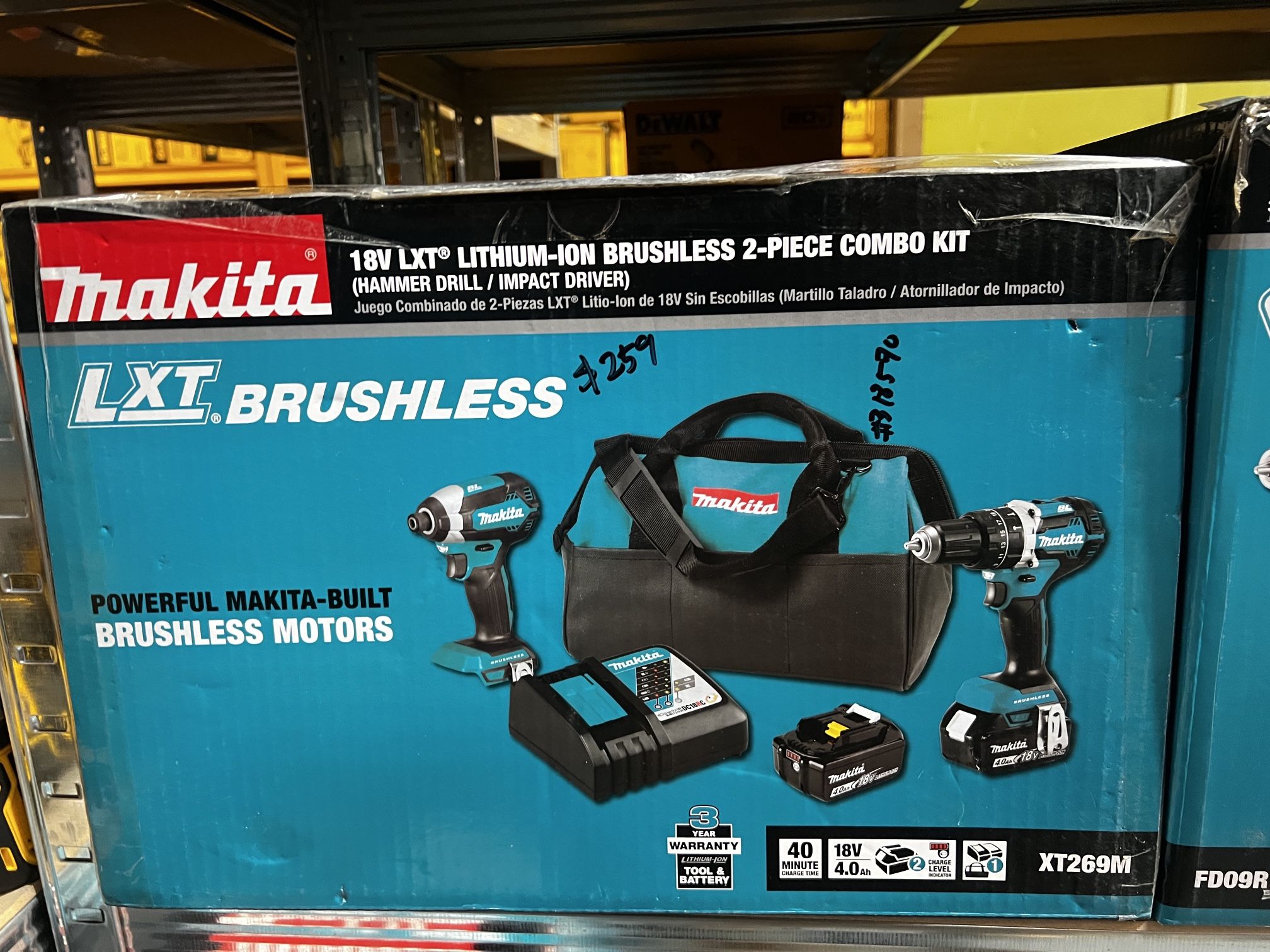 Makita 18v Lxt Lithium Ion Brushless 2 Piede Combo Kit
