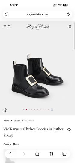Authentic Roger Vivier Viv’ Rangers Chelsea Boots – Black – Excellent Condition